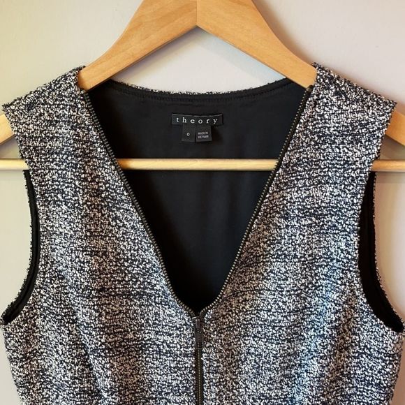 EUC Theory Bonbi Zip Front Wool Blend Dress Size 0 - Picture 5 of 11